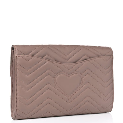 Gucci Calfskin Matelasse GG Marmont Clutch Porcelain Rose 2 of 4
