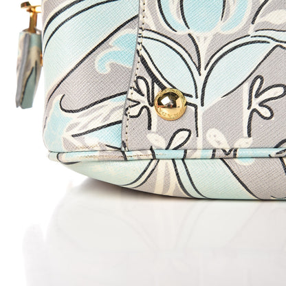 Prada Saffiano Anise Print Bauletto Green 12 of 12