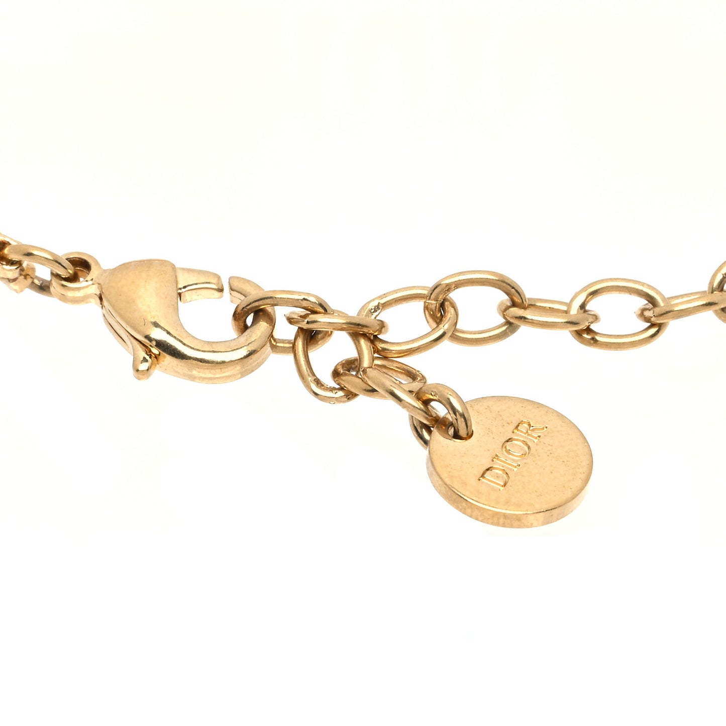 Crystal Metal Logo Bracelet Gold