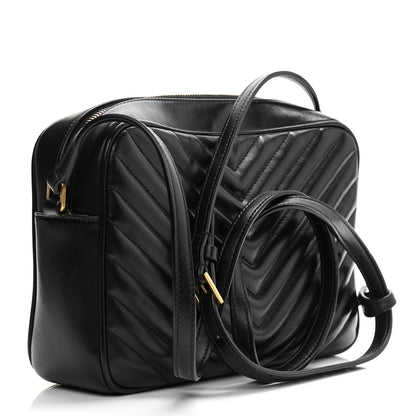 Saint Laurent Calfskin Matelasse Monogram Lou Camera Bag Black 3 of 14