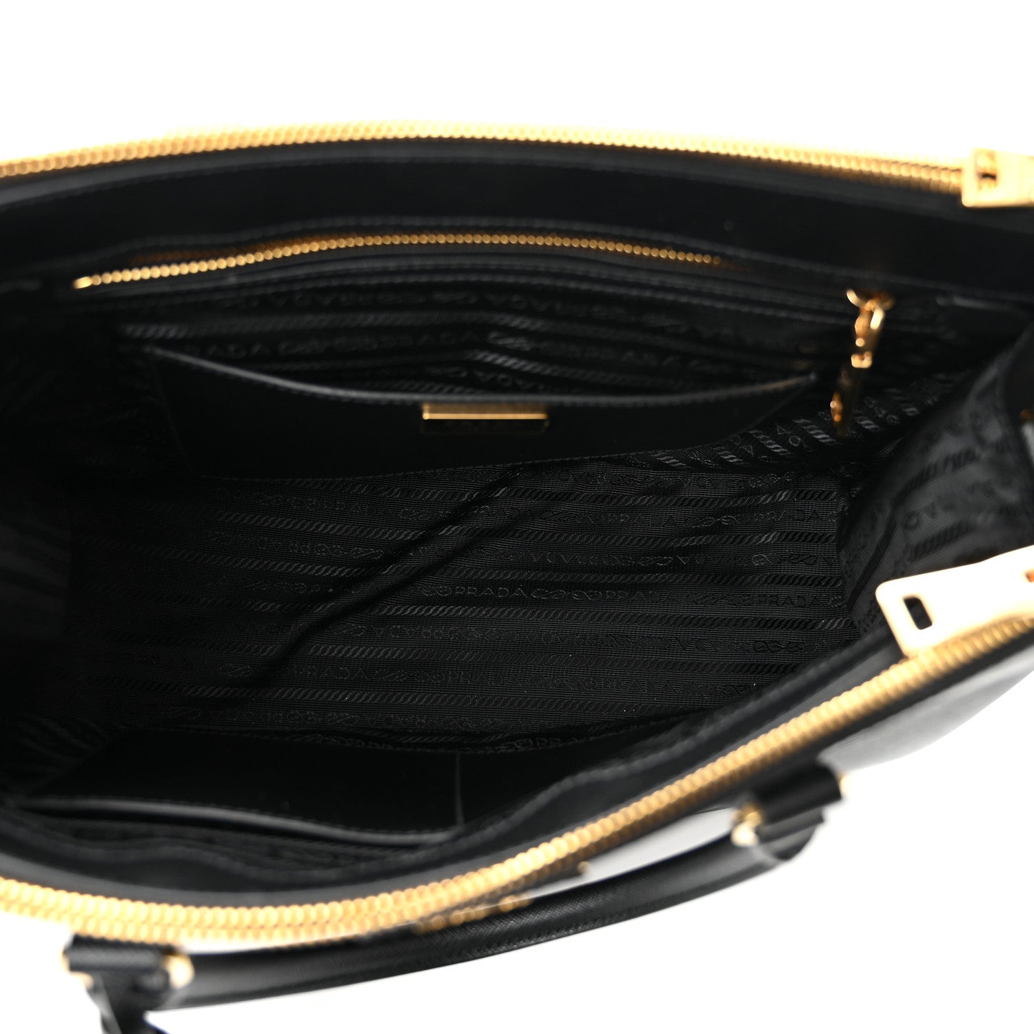 Prada Saffiano Medium Galleria Double Zip Tote Black 5 of 9