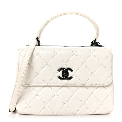 Chanel Lambskin Quilted Small Trendy CC Dual Handle Flap Bag White 1 of 11
