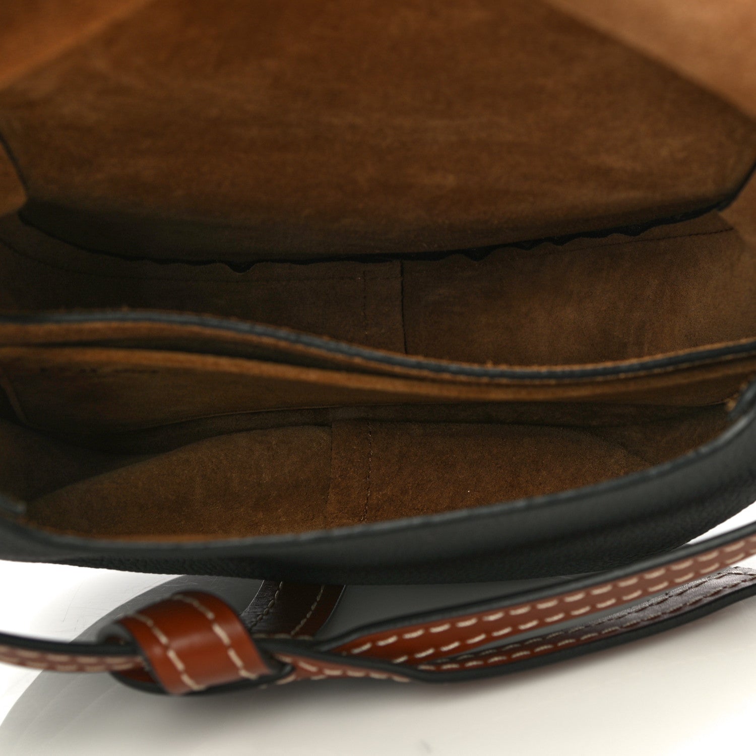 Loewe Grained Calfskin Small Gate Crossbody Bag Pecan Black 5 of 10