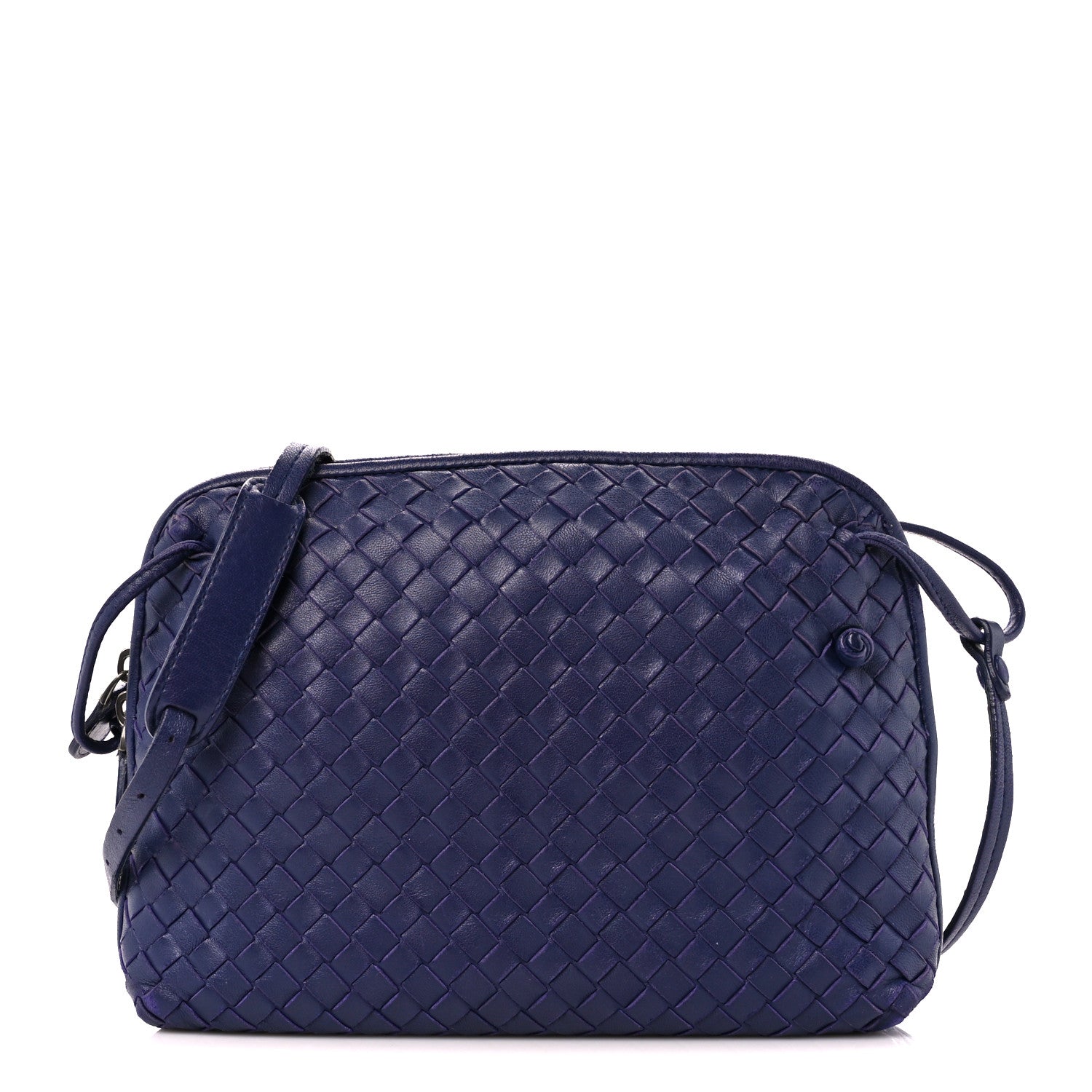 Bottega Veneta Nappa Intrecciato Nodini Crossbody Messenger Purple 1 of 10