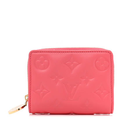Louis Vuitton Lambskin Embossed Monogram Lou Coussin Wallet Pink 1 of 11