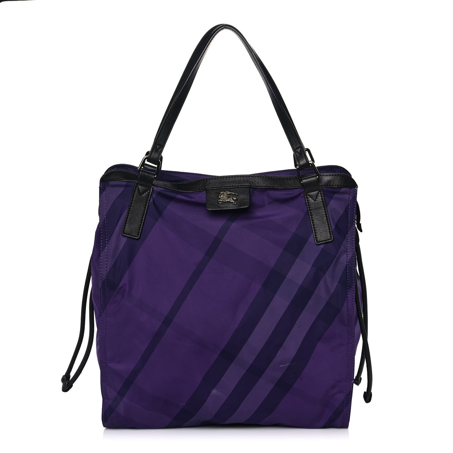 Burberry Nylon Check Small Buckleigh Packable Tote Regency Purple 1 of 13