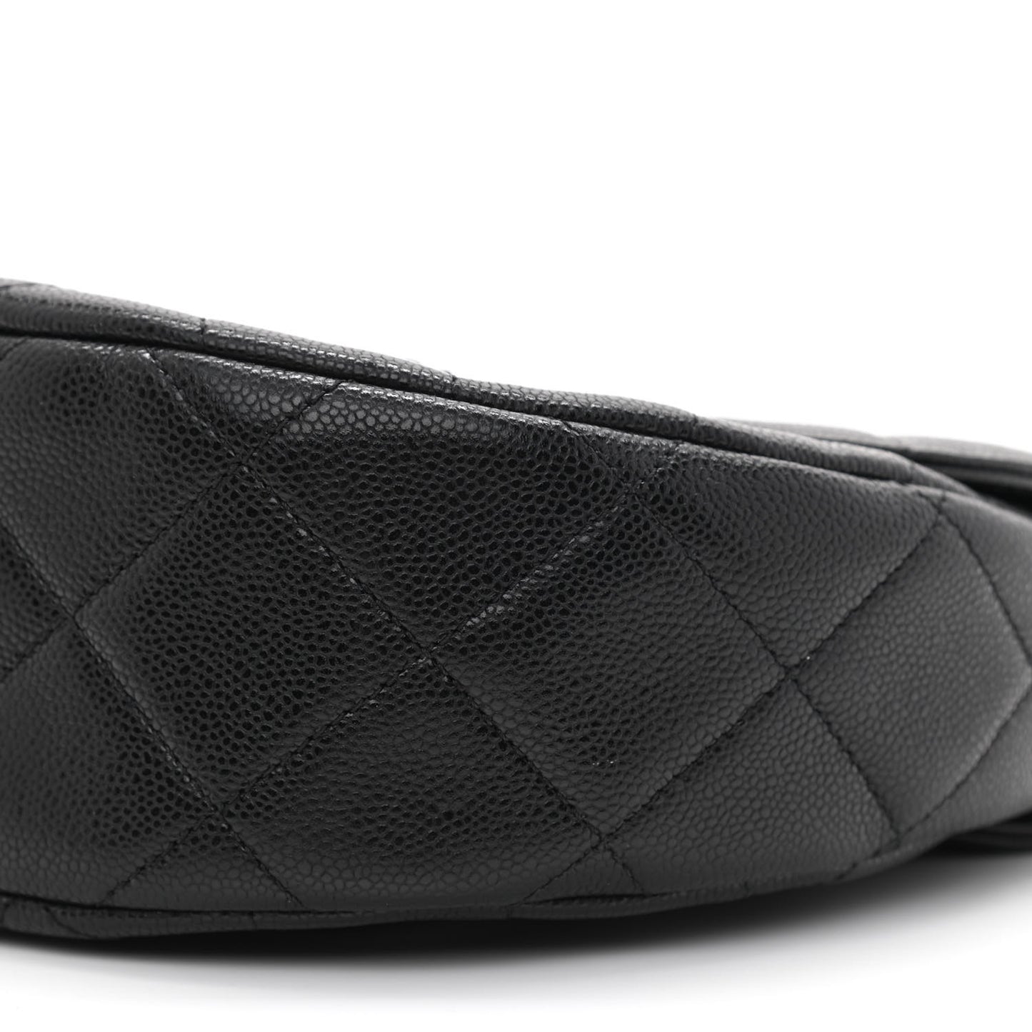 Caviar Quilted Small Messenger Flap Black