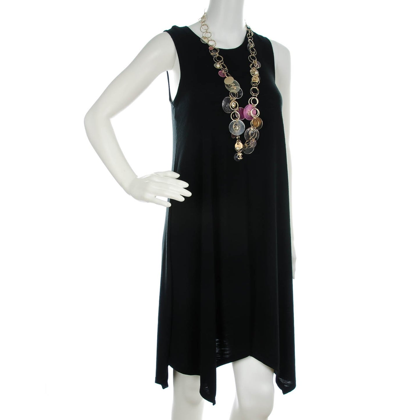 Pearl CC Long Necklace Pink Gold