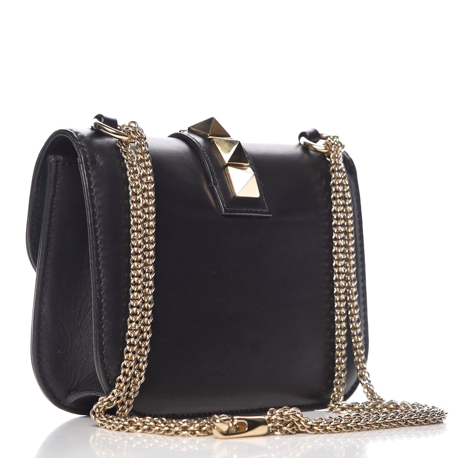 Valentino Garavani Vitello Small Glam Lock Rockstud Flap Black 3 of 12