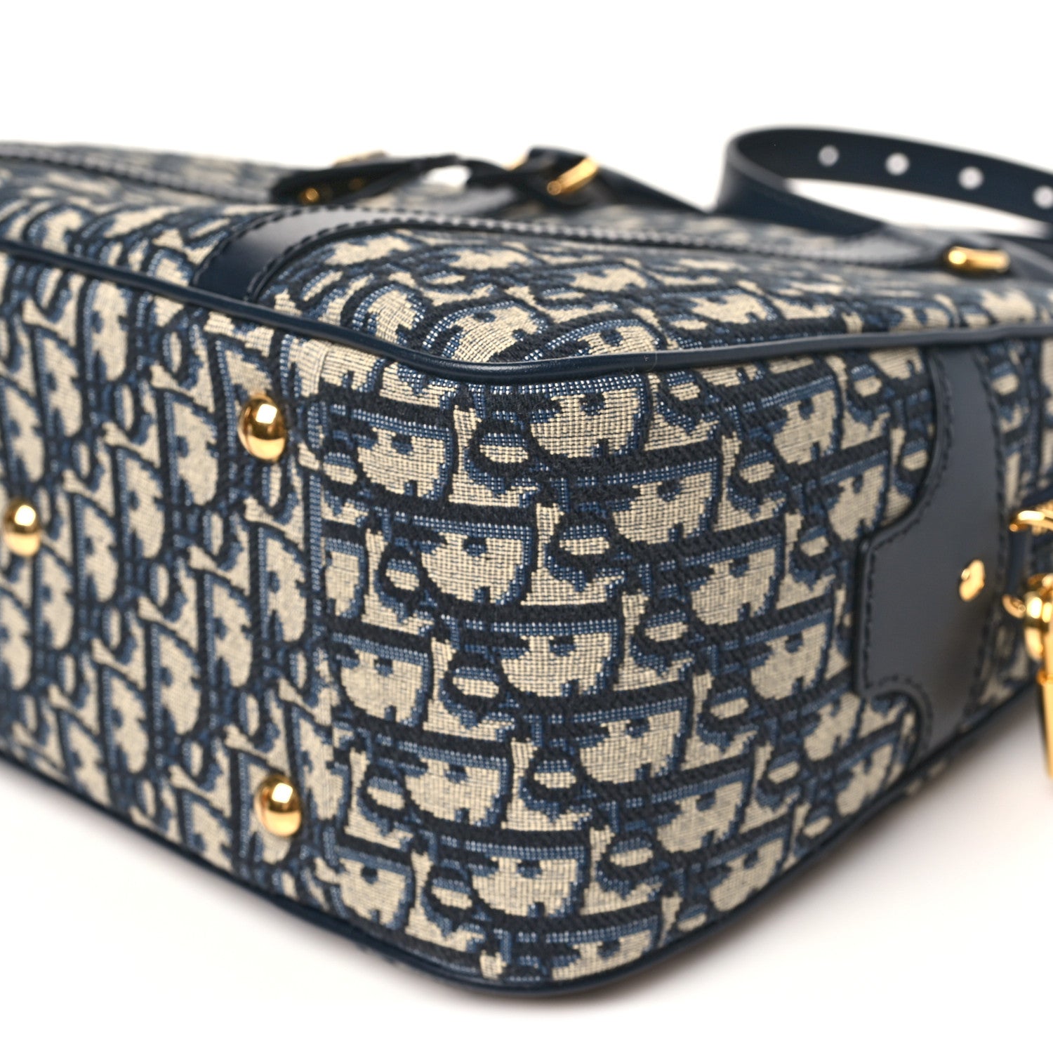 Christian Dior Oblique Large D-Vibe Bowling Bag Navy 10 of 10