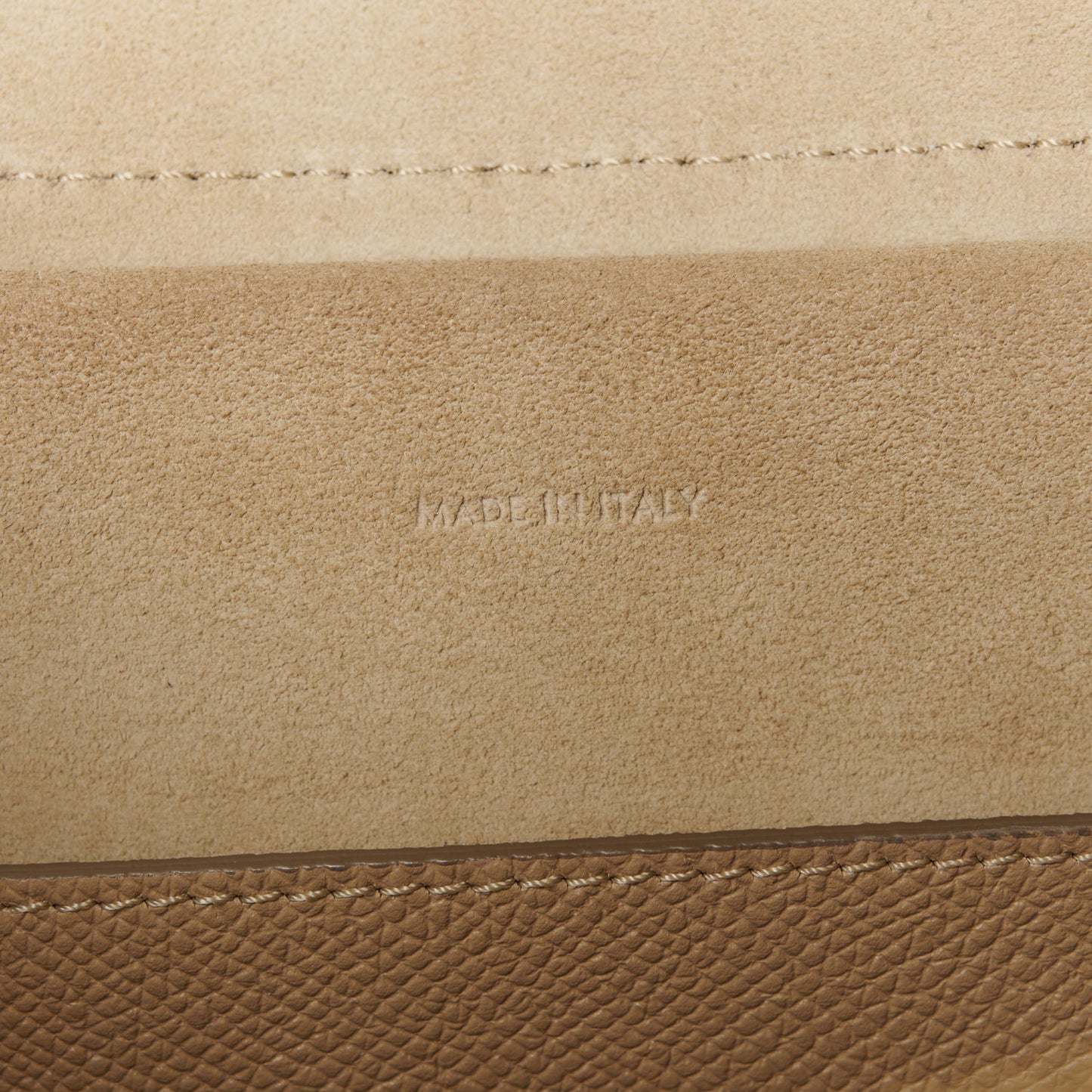 Grained Calfskin Micro Belt Bag Light Taupe