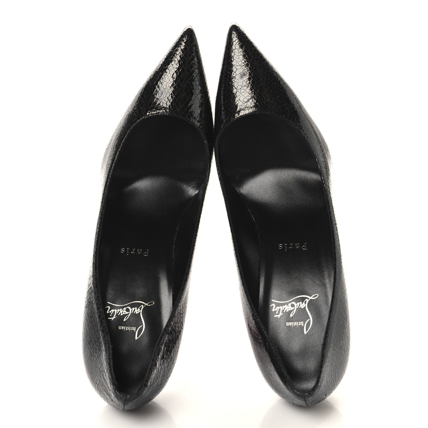 Christian Louboutin Laminated Calfskin Specchio So Kate 85 Pumps 39 Black 2 of 8