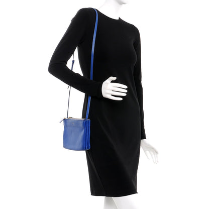 Celine Lambskin Small Trio Crossbody Bag Indigo 2 of 11