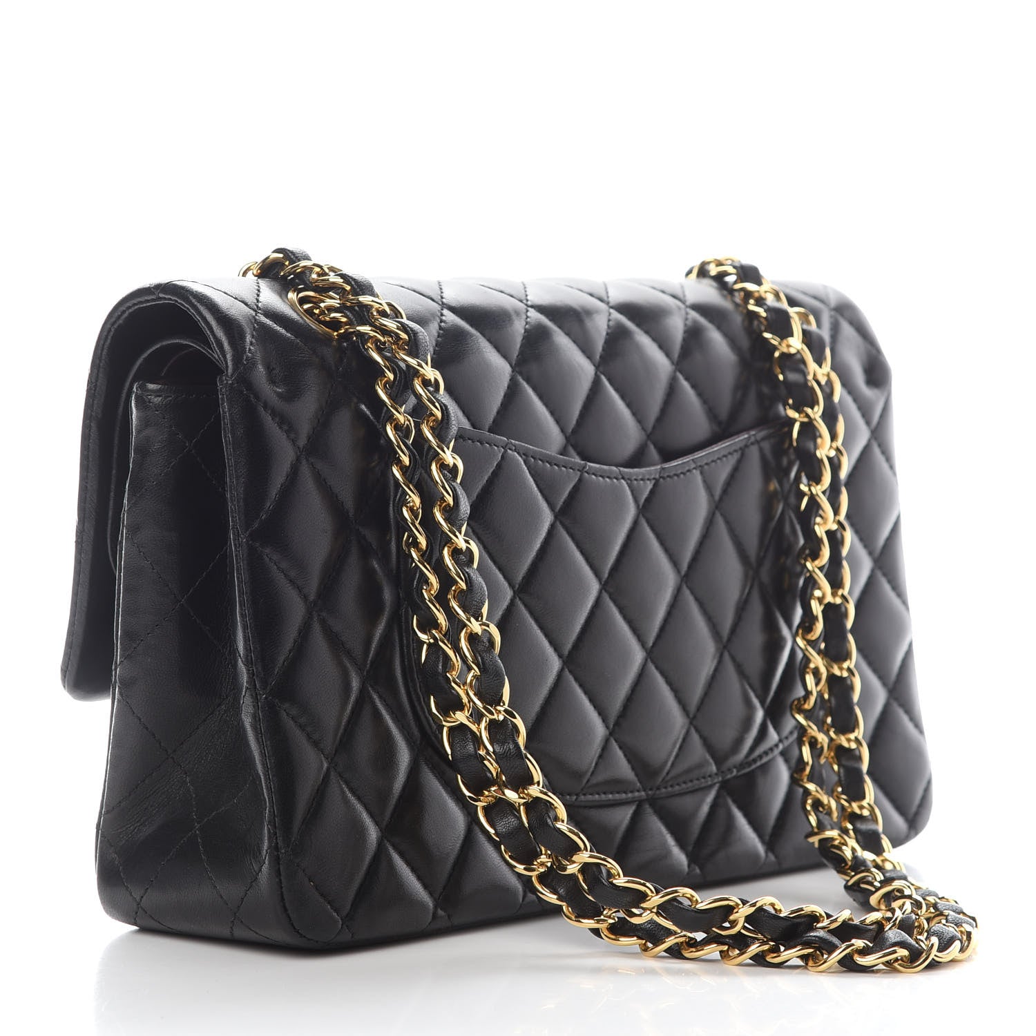 Chanel Lambskin Quilted Medium Double Flap Black 2 of 13