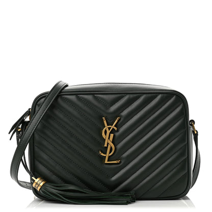 Saint Laurent Calfskin Matelasse Monogram Lou Camera Green 1 of 10