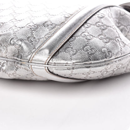 Gucci Metallic Guccissima Medium Britt Tote Silver 6 of 11