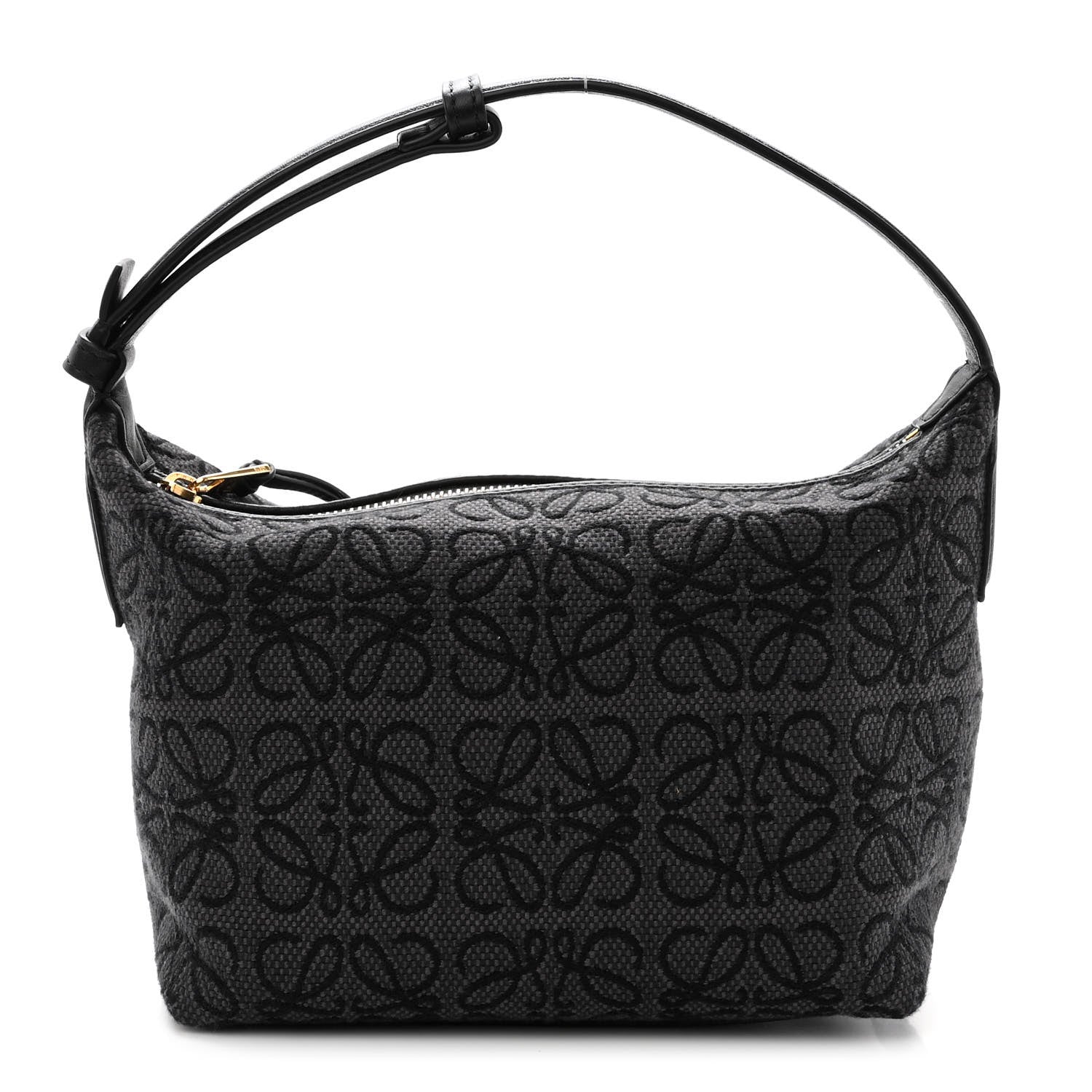 Loewe Jacquard Anagram Calfskin Small Cubi Bag Anthracite Black 1 of 9