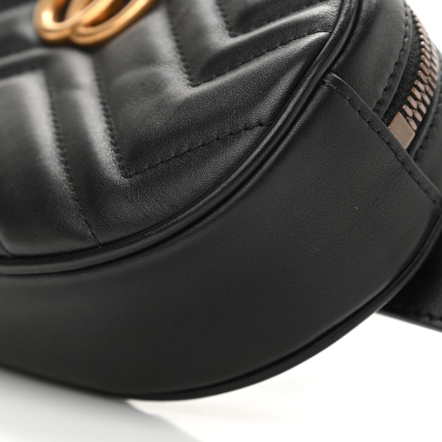 Calfskin Matelasse GG Marmont Belt Bag 85 34 Black