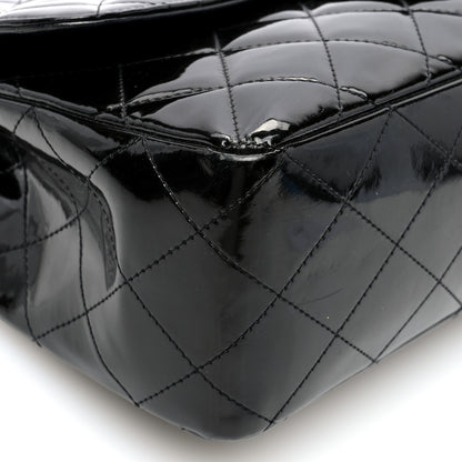 Chanel Patent Quilted Jumbo Double Flap Black 9 of 10