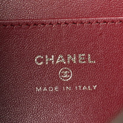 Chanel Grained Goatskin Envelope Clutch With Chain Light Brown 6 of 10