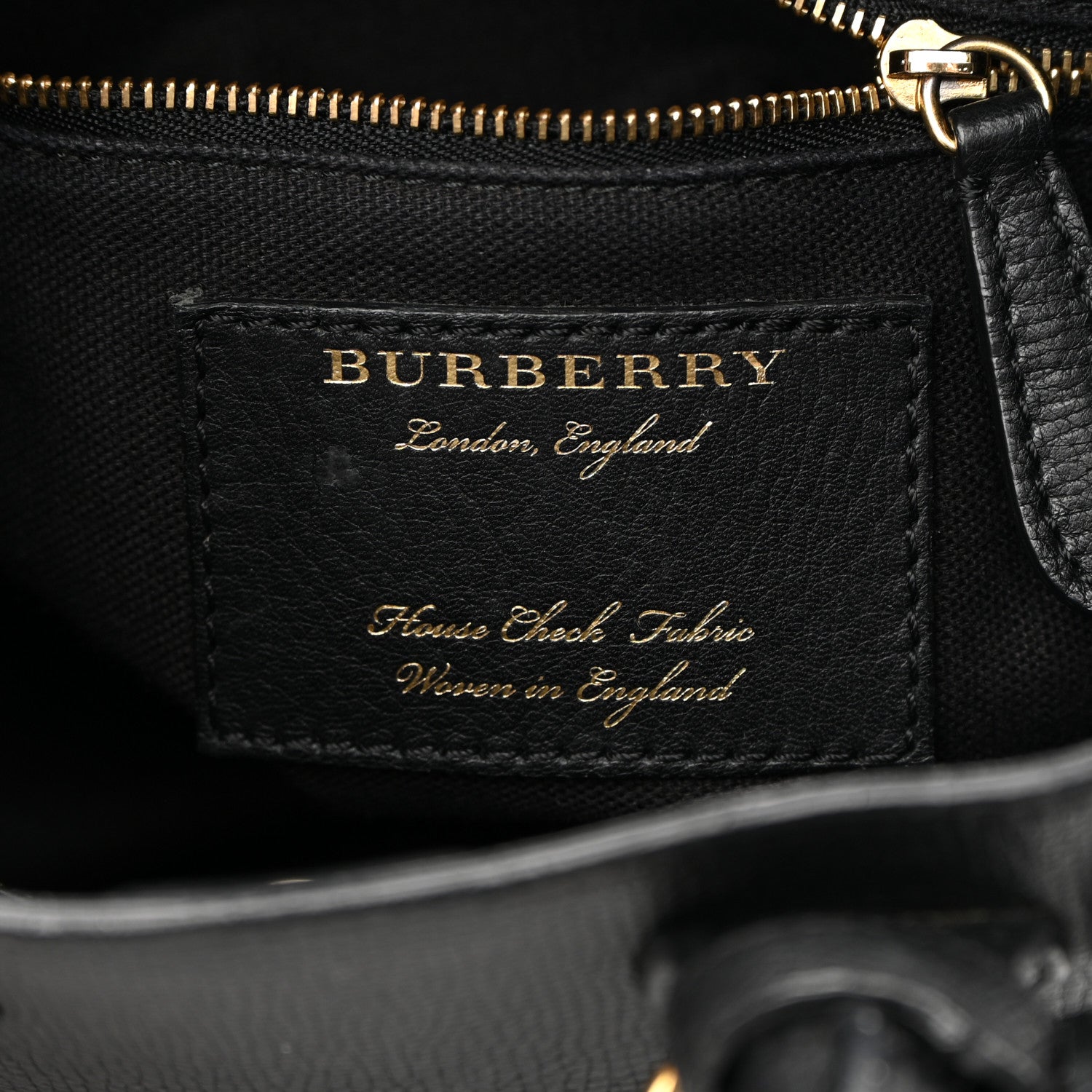 Burberry Derby Calfskin House Check Baby Banner Tote Black 6 of 19