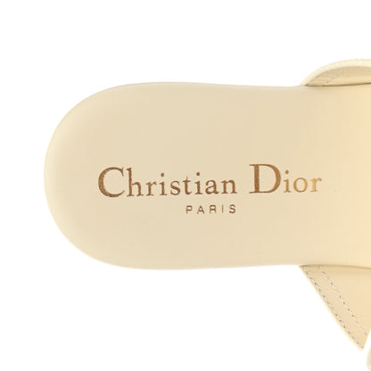 Christian Dior Calfskin 30 Montaigne Thong Sandals 36.5 White 8 of 9
