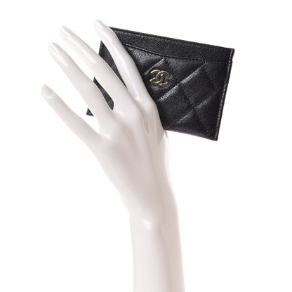 Chanel Iridescent Caviar Quilted Card Holder Black 2 of 9