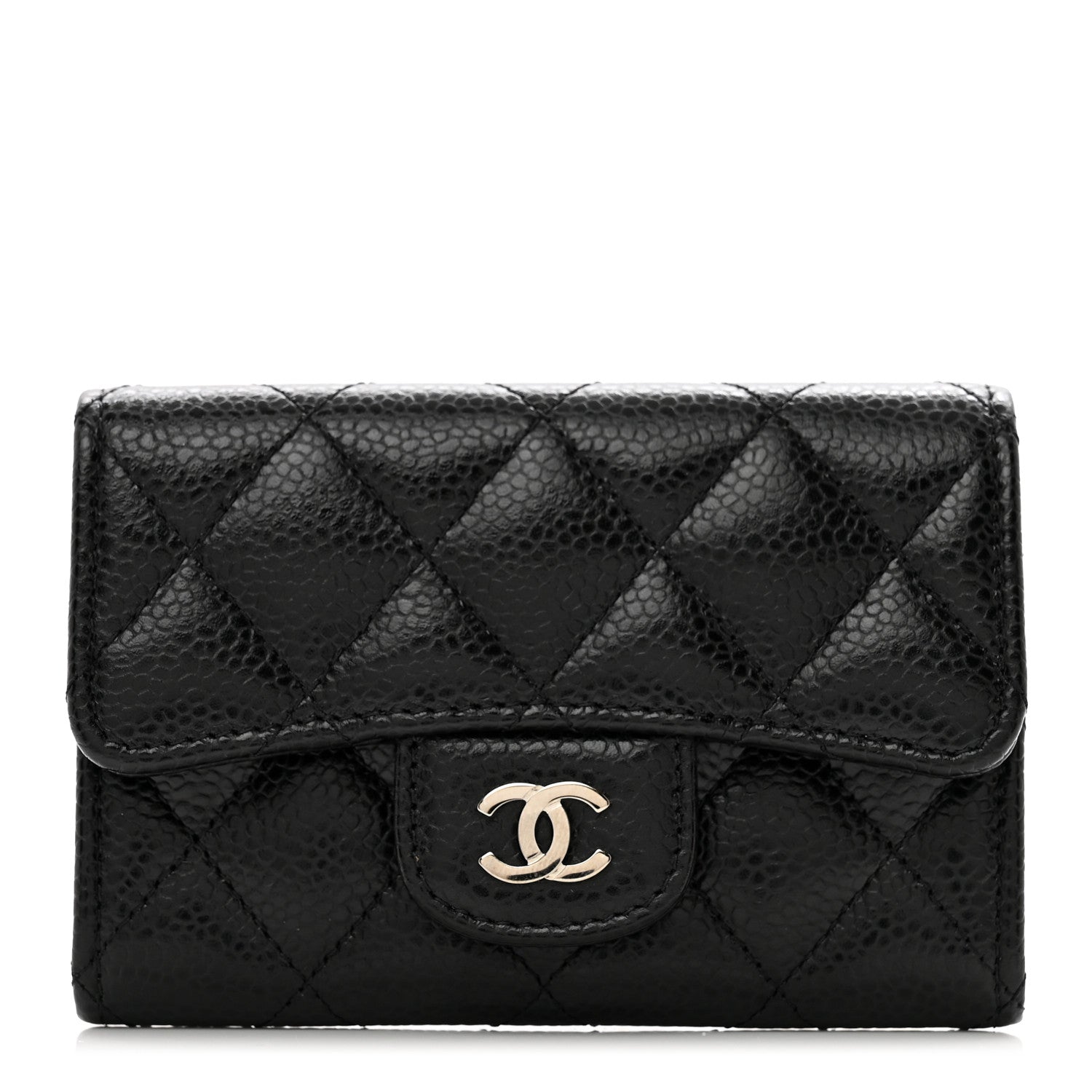 Chanel Caviar Quilted Flap Card Holder Black 1 of 9