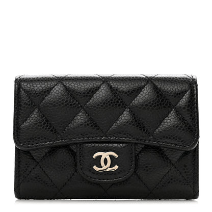 Chanel Caviar Quilted Flap Card Holder Black 1 of 9