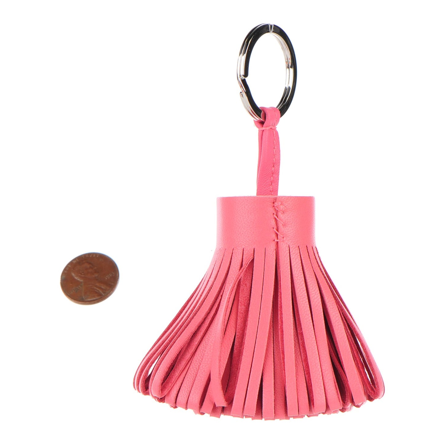 Lambskin Carmen Tassel Key Holder Fuchsia