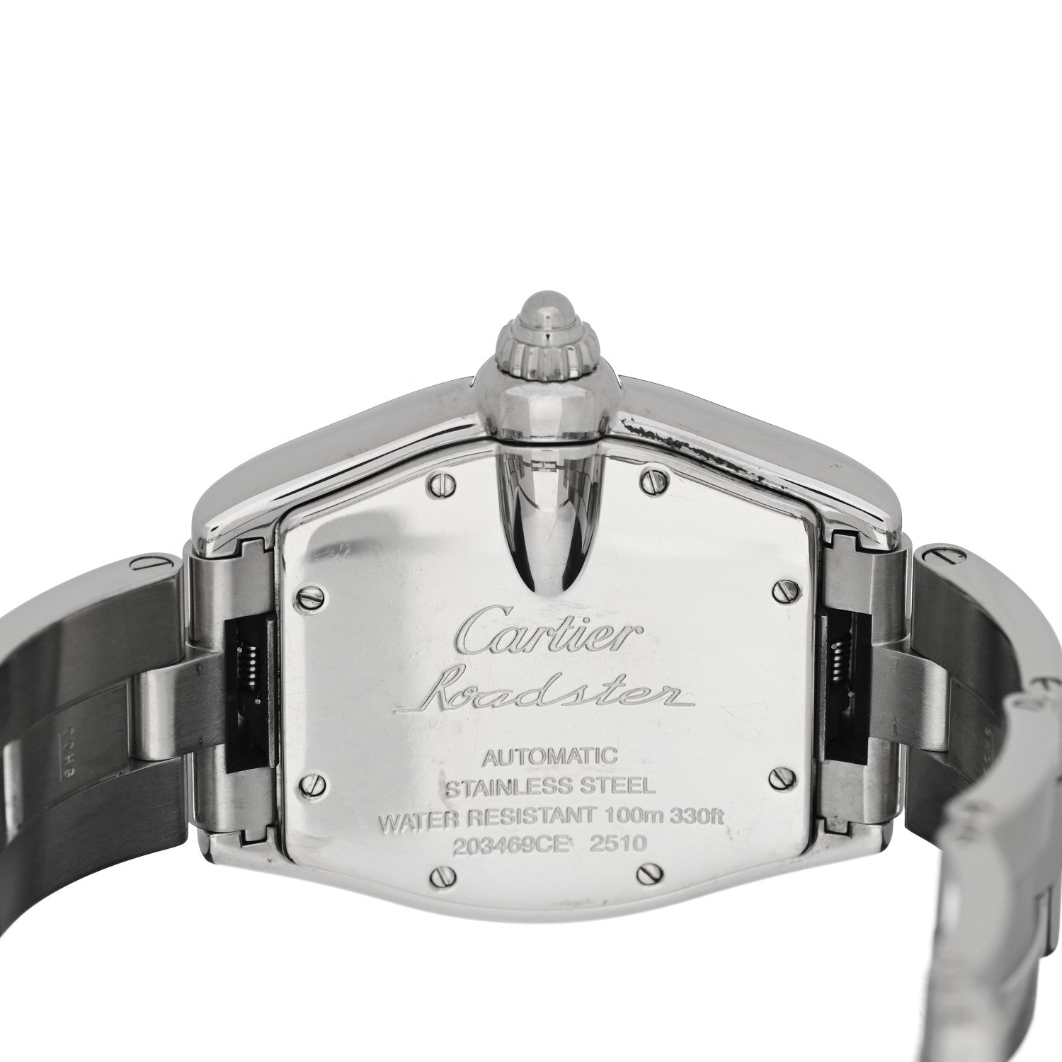 Cartier Stainless Steel 37mm Roadster Automatic Watch Black 4 of 5