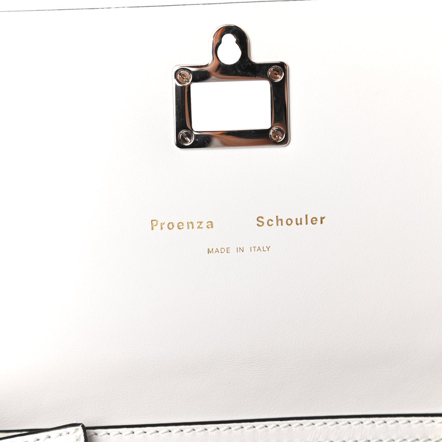 Calfskin Lambskin Studded Small Lunch Bag White