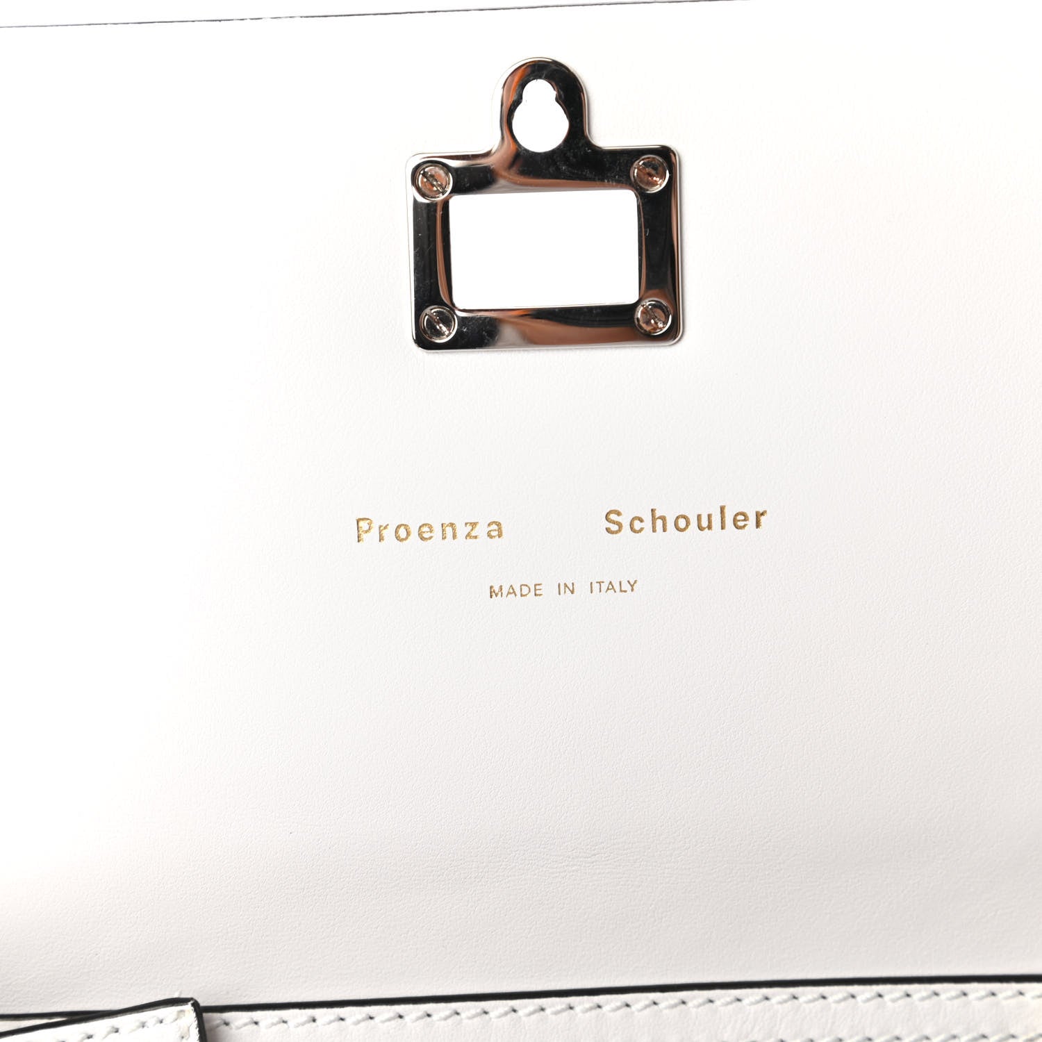 Proenza Schouler Calfskin Lambskin Studded Small Lunch Bag White 8 of 12