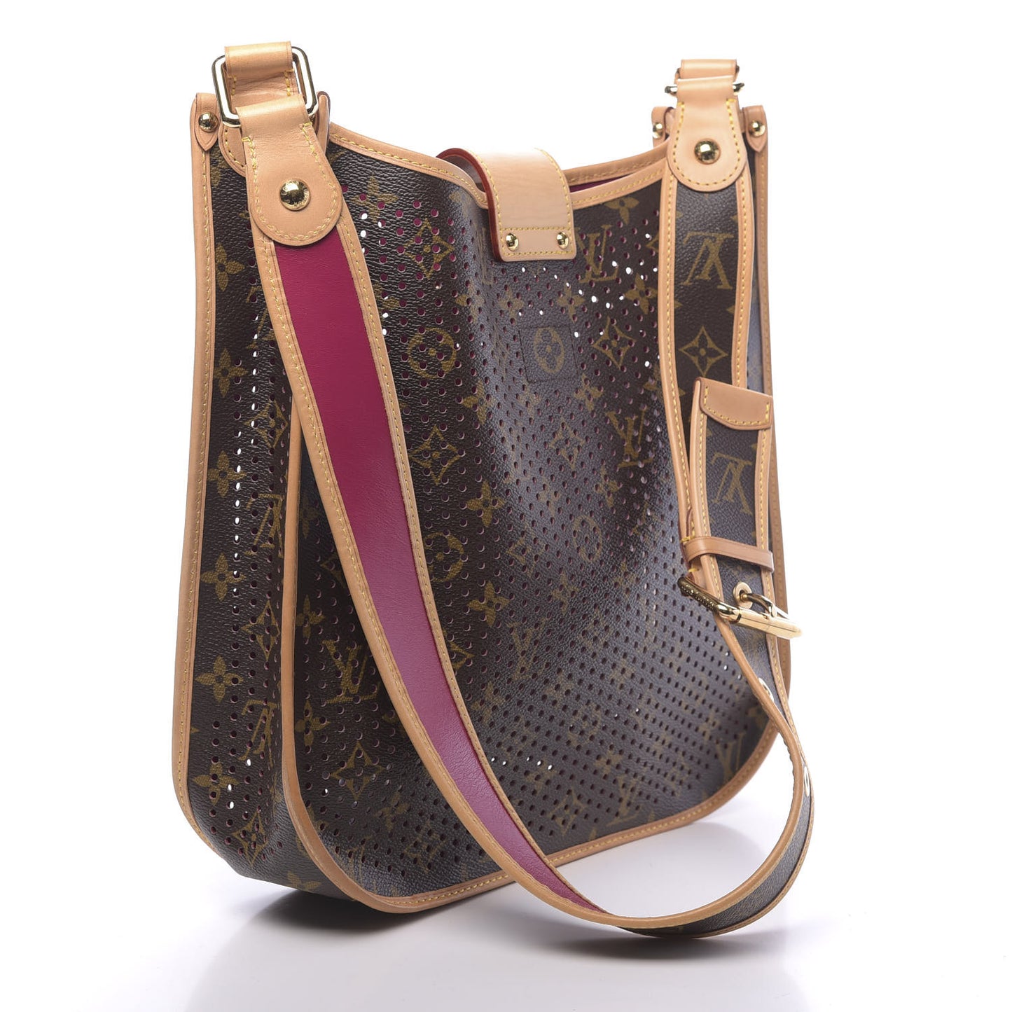 Monogram Perforated Musette Fuchsia