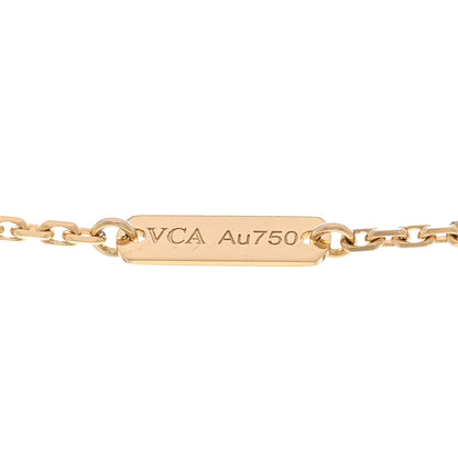 Van Cleef & Arpels 18K Yellow Gold Tiger Eye Vintage Alhambra Pendant Necklace 4 of 5