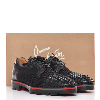 Christian Louboutin Calfskin Rete Net Neo Mens Luis Flat 42.5 Black 10 of 10