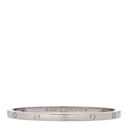 Cartier 18K White Gold Small LOVE Bracelet 16 1 of 5