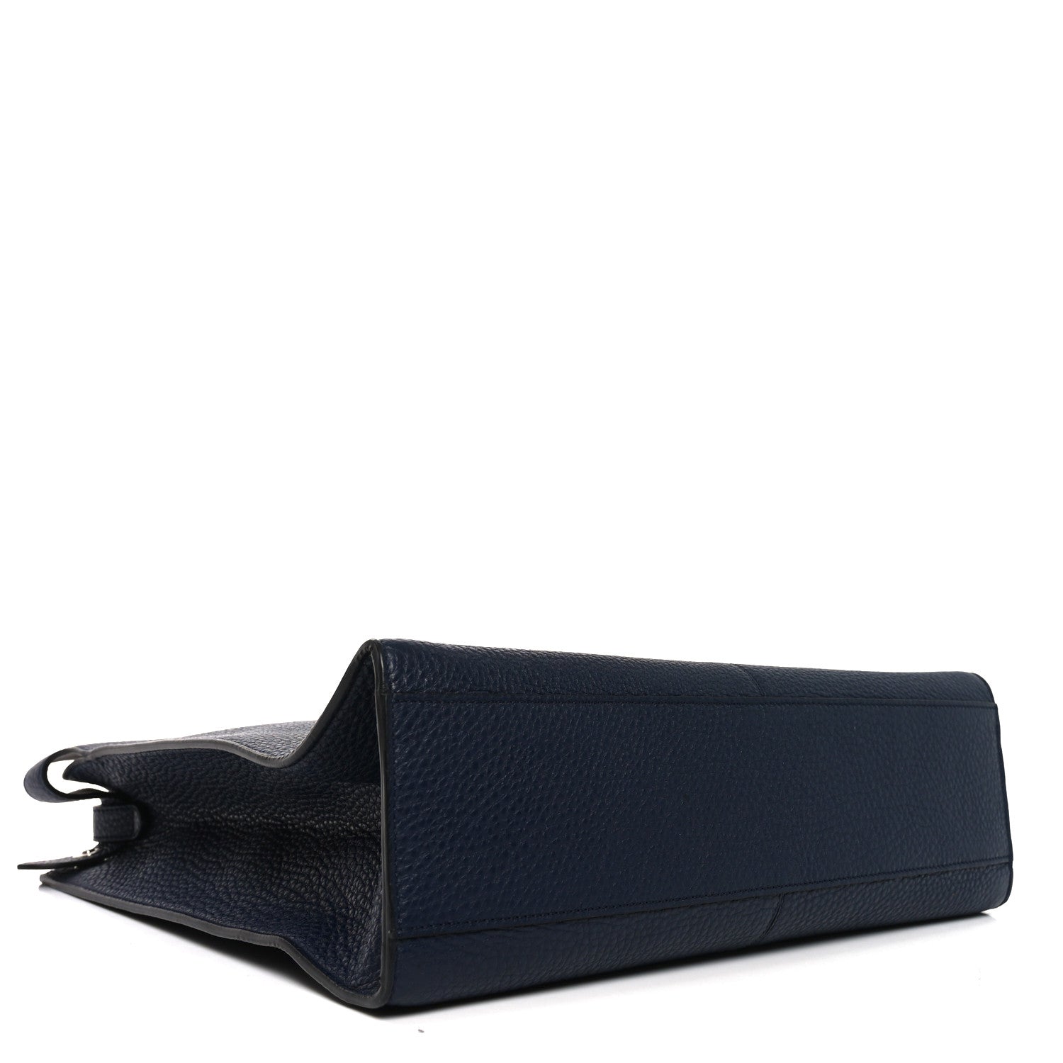 Fendi Cuoio Romano Glazed Fabric FF 1974 Peekaboo X-Lite Fit Navy 4 of 10
