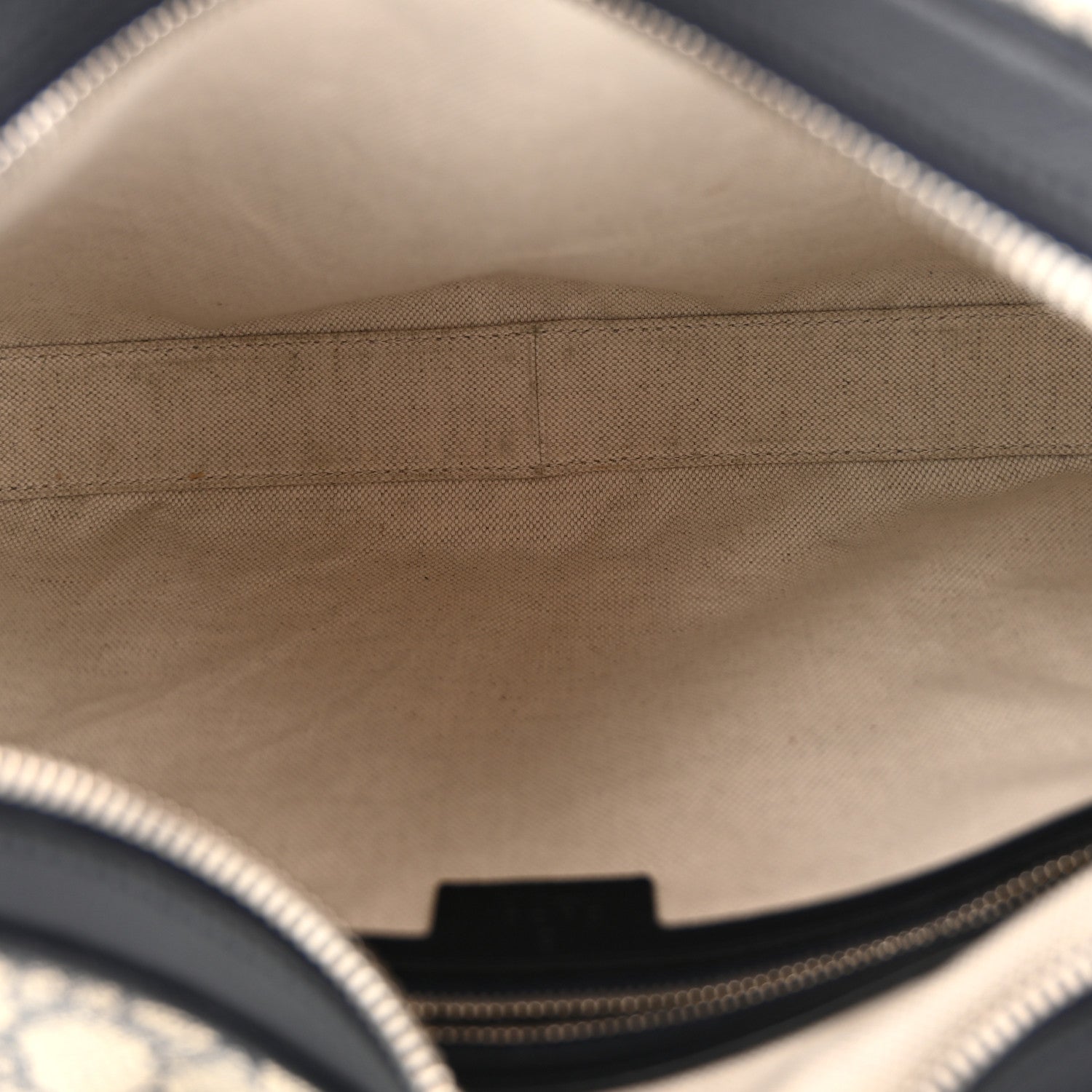 Gucci GG Supreme Monogram Textured Calfskin Web Large Attache Shoulder Bag Beige Blue 5 of 11