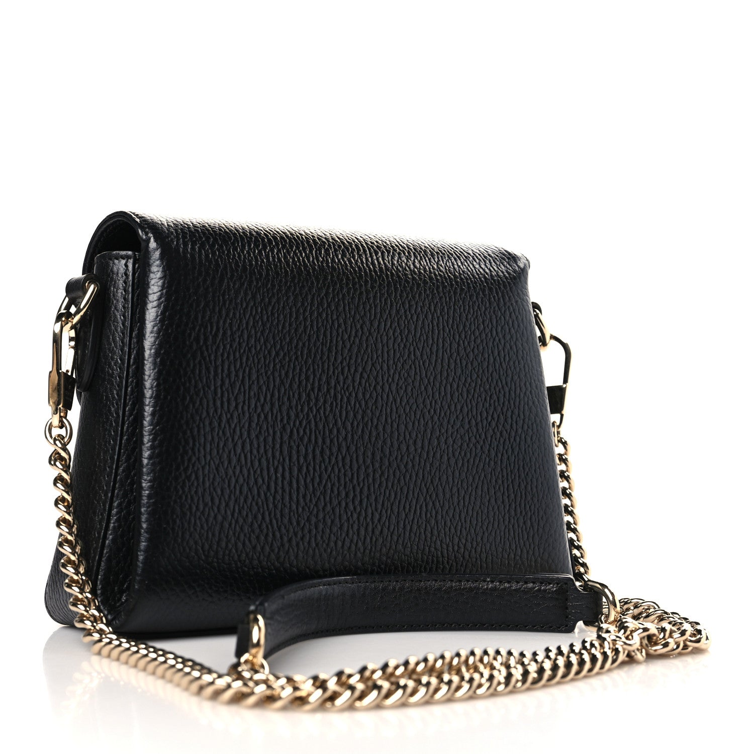 Gucci Dollar Calfskin Interlocking G Crossbody Bag Black 3 of 9