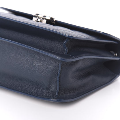 Chanel Grained Calfskin Quilted Large CC Box Flap Blue 7 of 11