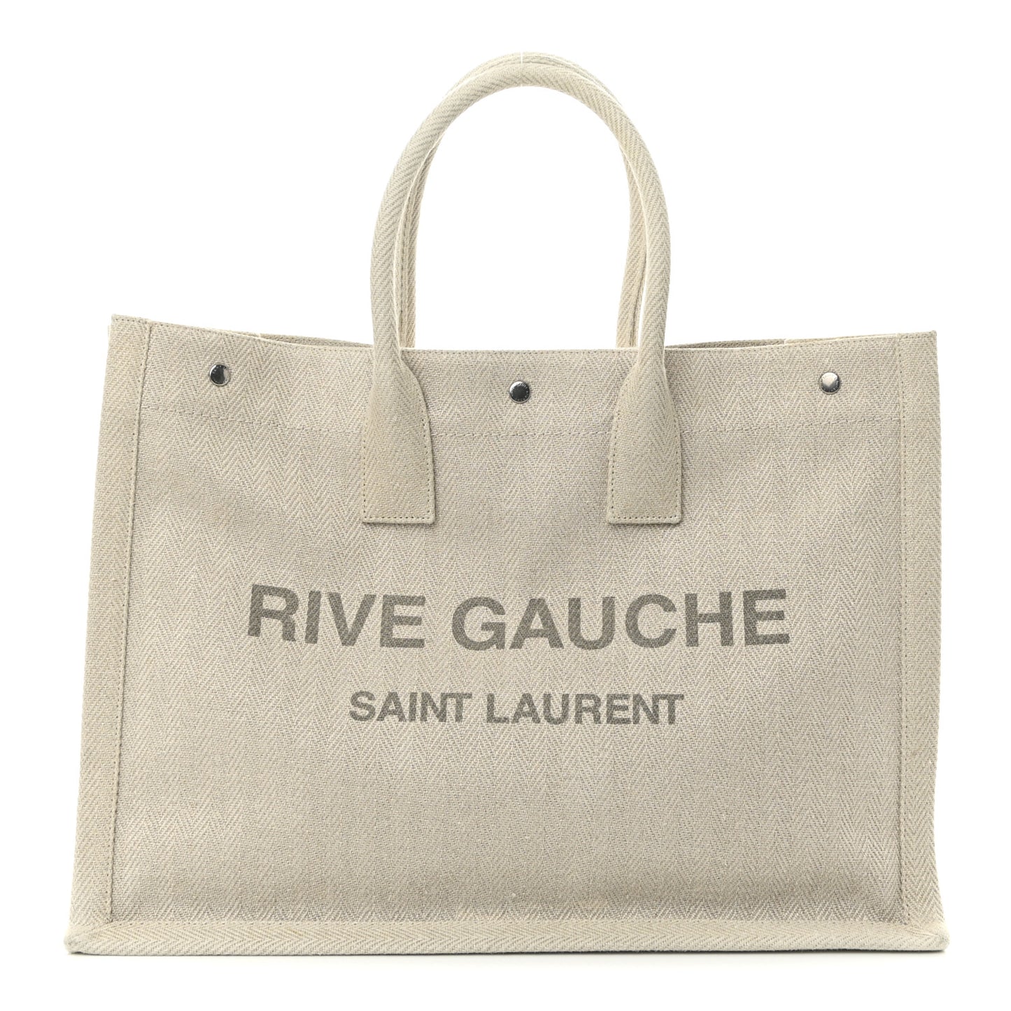 Cotton Linen Rive Gauche Tote Light Shell