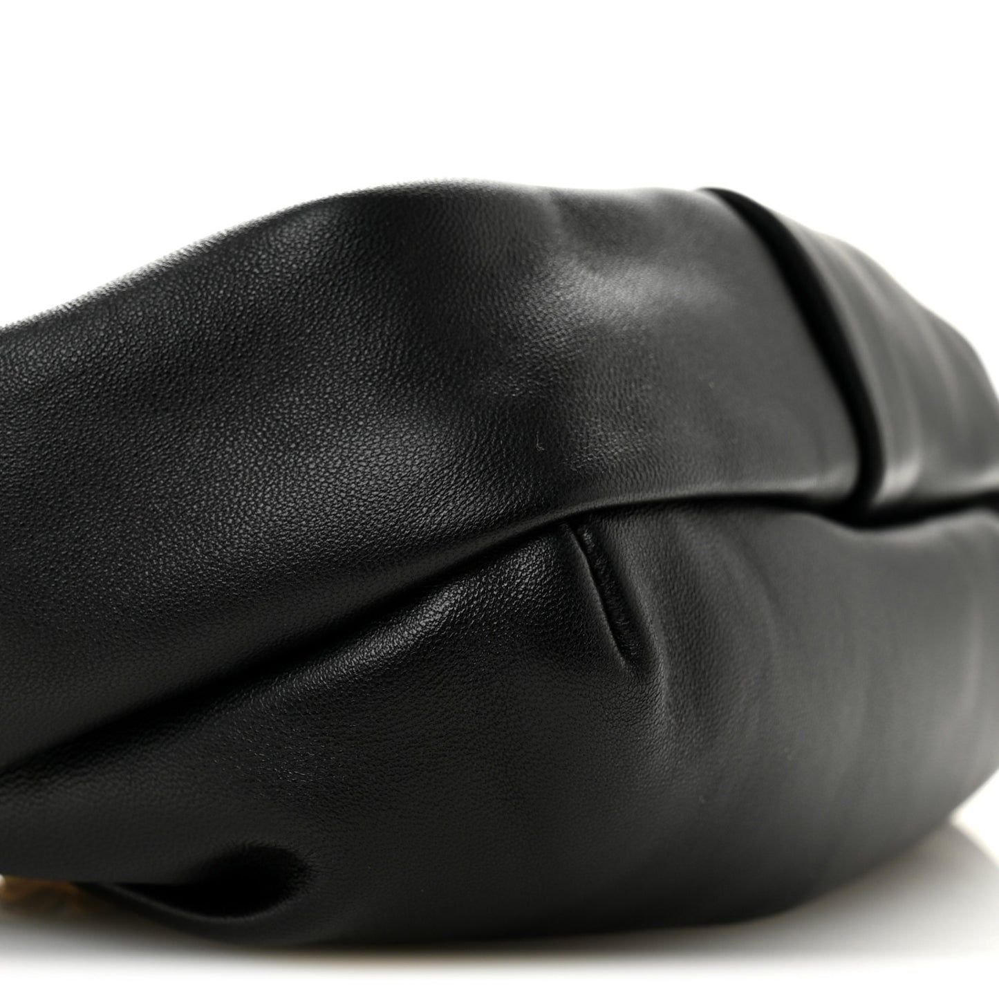 Smooth Calfskin Rose Clutch Black