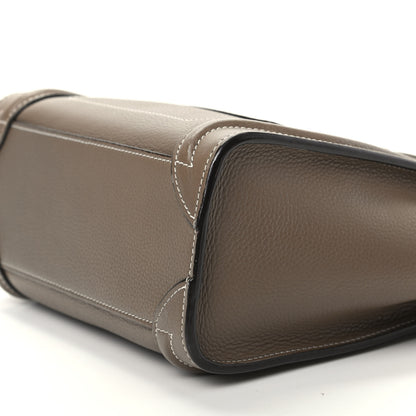 Celine Drummed Calfskin Nano Luggage Souris 7 of 9