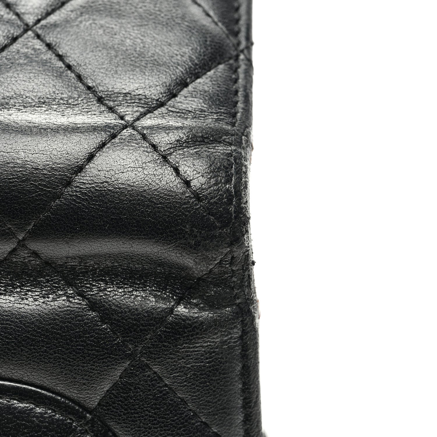 Chanel Lambskin Quilted Large Flap Wallet Black 12 of 13