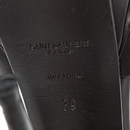 Saint Laurent Calfskin Tribute 105 Platform Sandals 39 Black 6 of 10