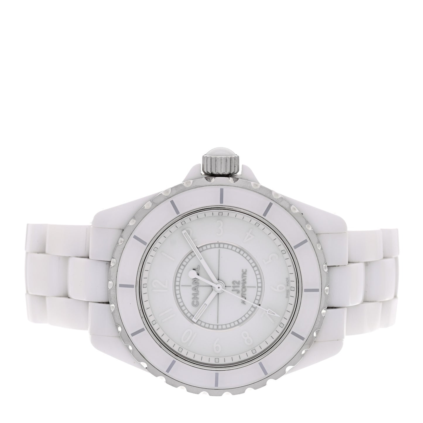 Stainless Steel Ceramic 38mm J12 Phantom Automatic Watch White