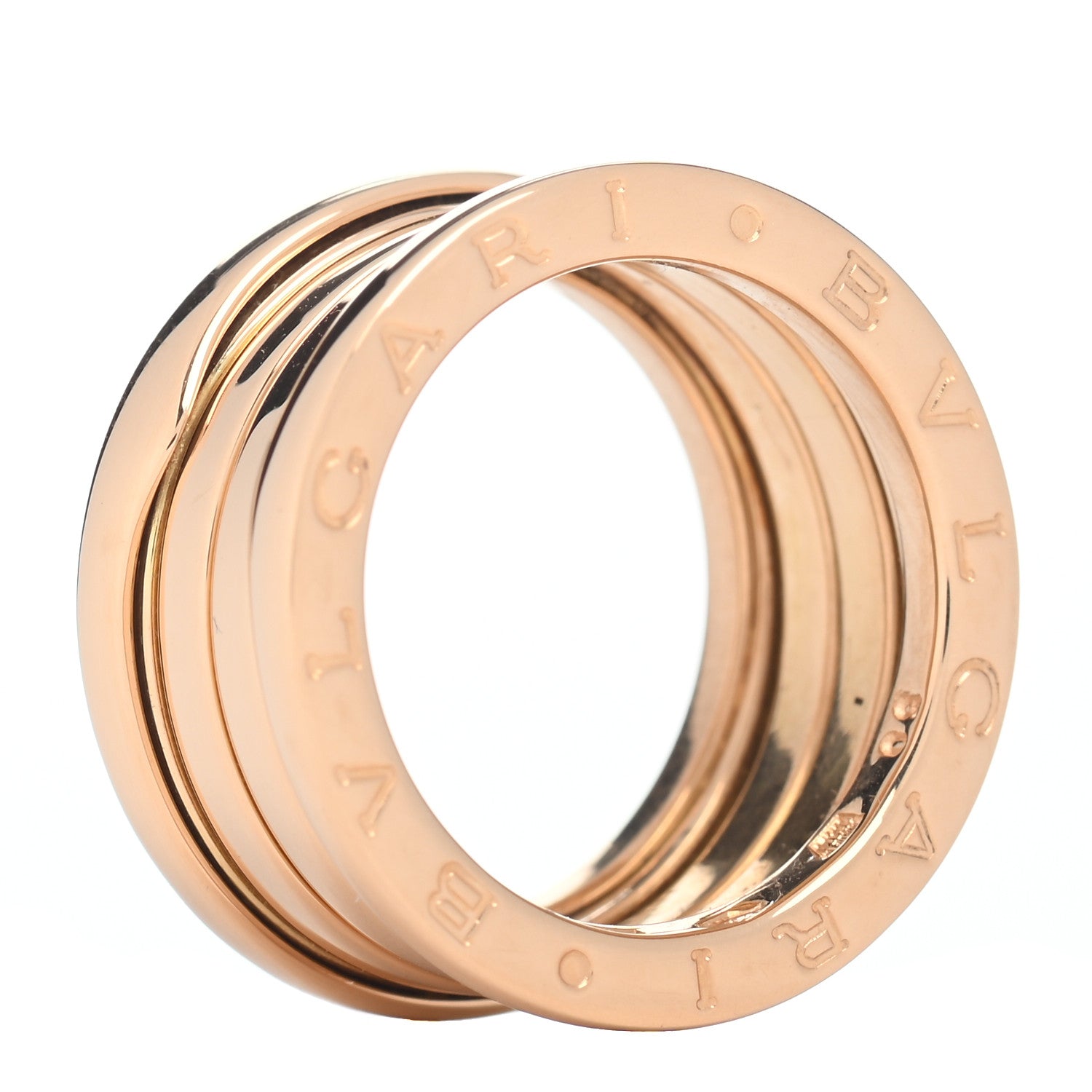 Bulgari 18K Yellow Gold B.Zero1 Four-Band Ring 50 5.25 4 of 5