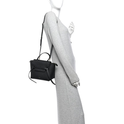 Celine Grained Calfskin Nano Belt Bag Black 2 of 13