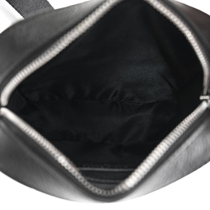 Burberry Pebbled Calfskin Logo Embossed Thornton Messenger Bag Black 5 of 11